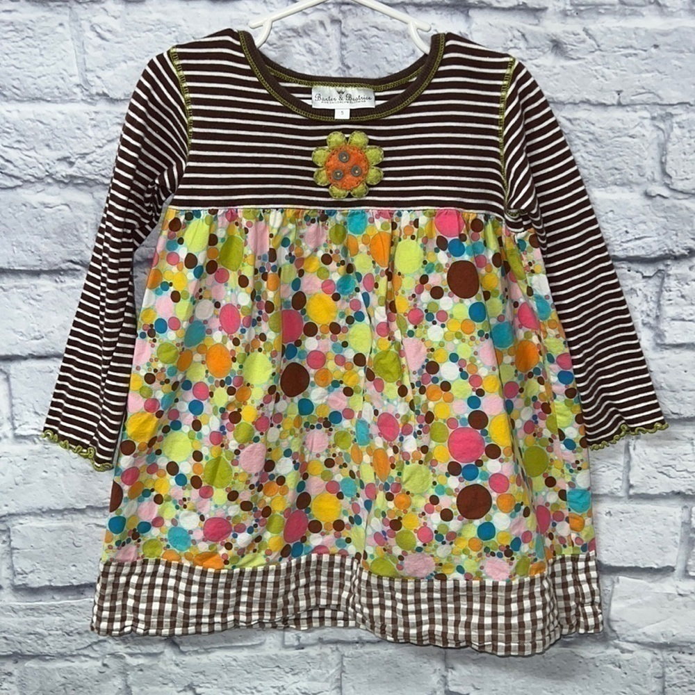 baxter and Beatrice polka dot long sleeve dress. size 5